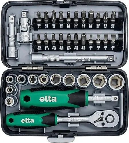 1/4" ALTI KÖŞE CIRCIRLI LOKMA ANAHTAR VE BİTS SETİ 14000005078