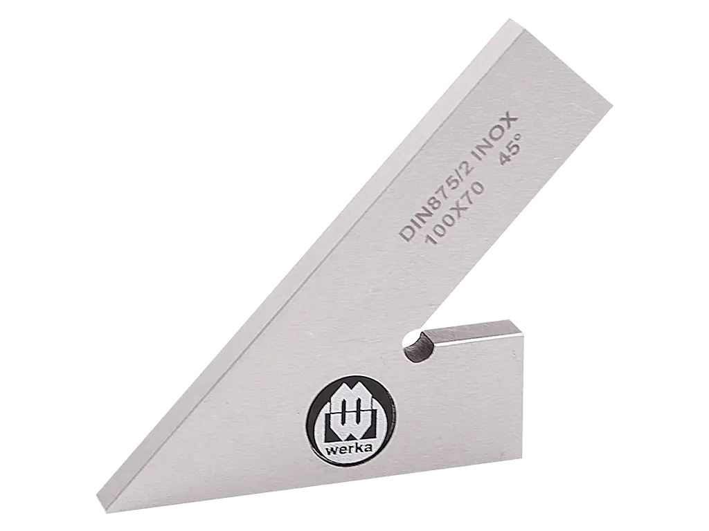 45° Düz Gönye 100x70mm DIN875/2 WERKA