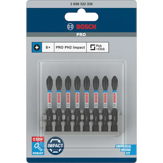 BOSCH Impact Control Ph2x50 Vidalama Ucu (8'li Paket İçerisinden 1 Adet) 2 608 522 330