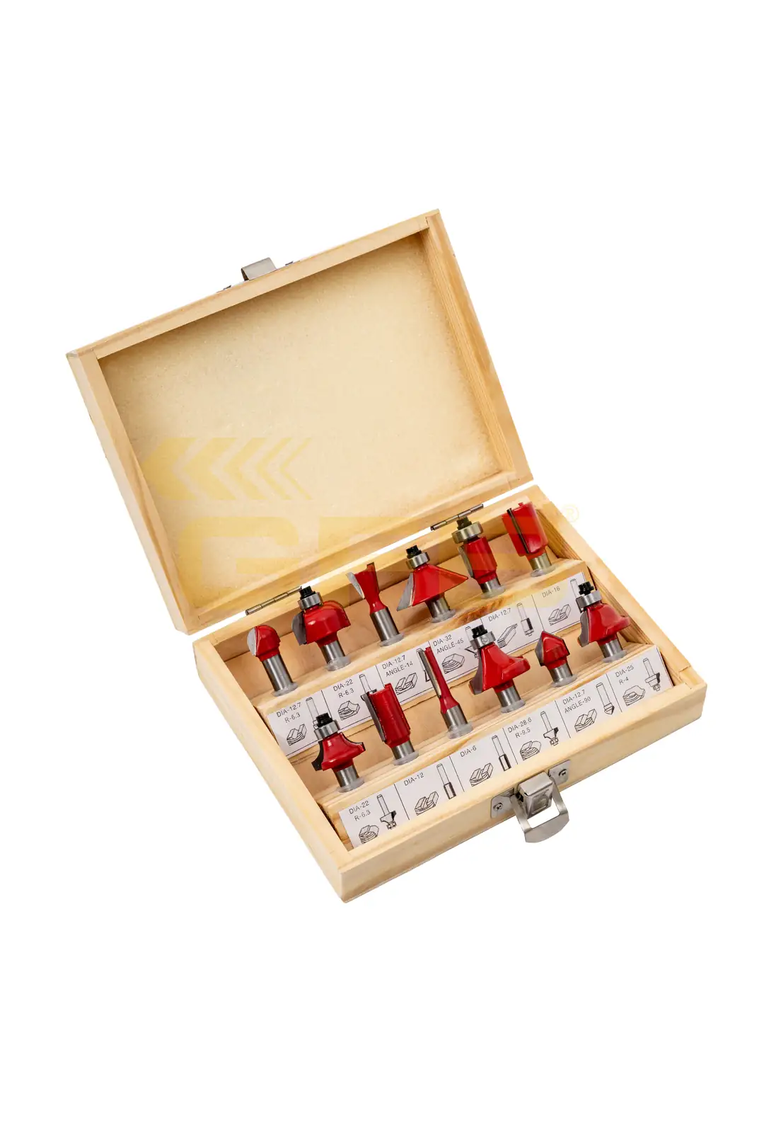 Ahşap Freze Uç Seti - 12 Parçalı 6MM GFB GFB2317