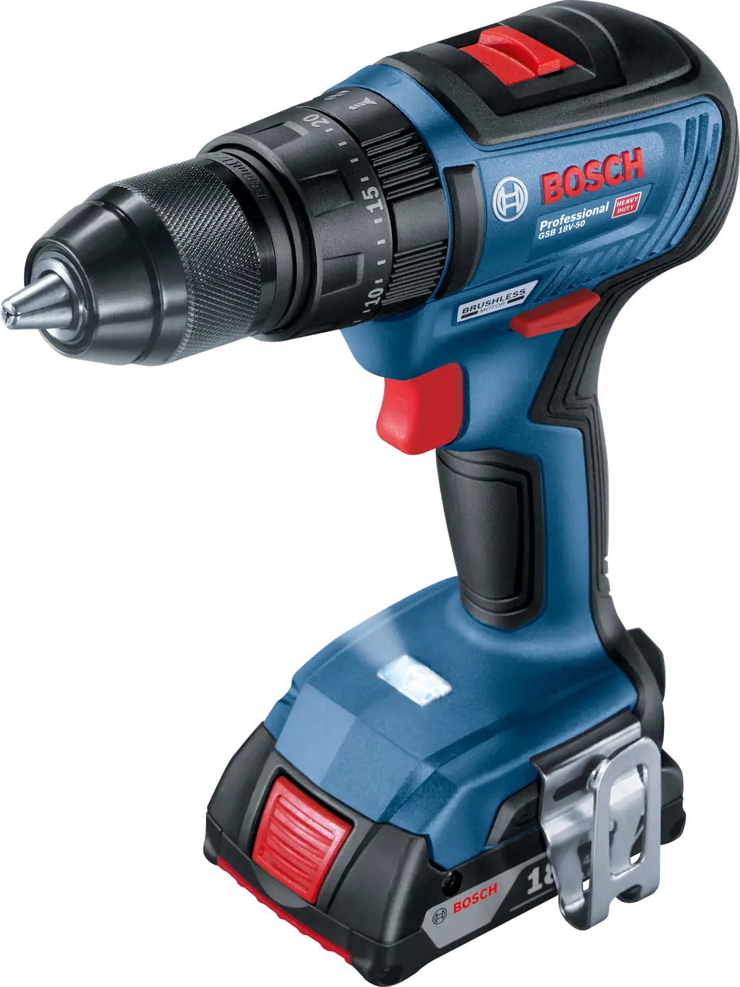 Bosch Professional GSB 18V-50 Akülü Darbeli Vidalama Makinesi (2x5.0Ah; L-Boxx) 06019H5101