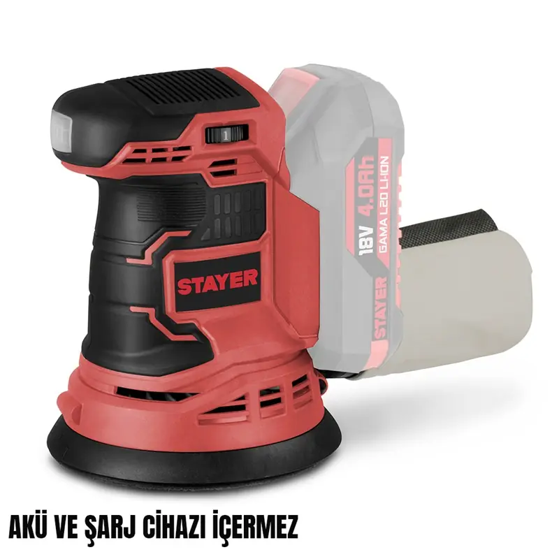 AKÜLÜ ORBİTAL ZIMPARA 18V Li-ion 2.0Ah STAYER STY-LOML20