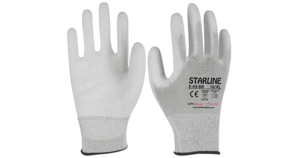 Starline E-49 - Bb Poliüretan (PU) Kaplı İş Eldiveni Beyaz No:9