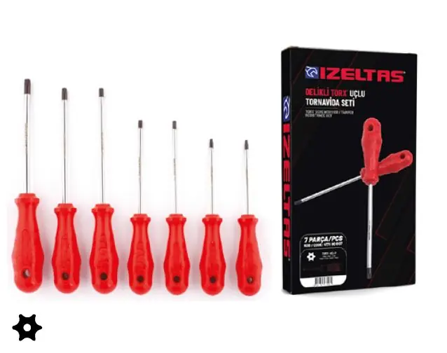 7'LI DELİKLİ TORX TORNAVİDA SETİ İZELTAŞ