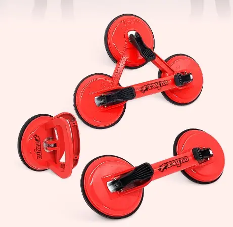 Rayno Ryn10355 Alüminyum Cam Vantuzu Üçlü Çap 118 Mm Dikey 100 Kg Yatay 120Kg Kapasiteli