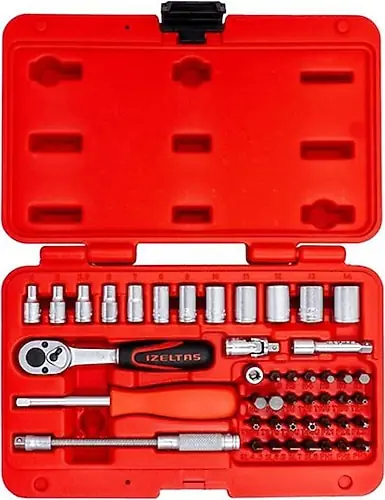 1/4" ALTIKÖŞE LOKMA ANAHTAR VE BİTS SET 45 PARÇA 14000005133