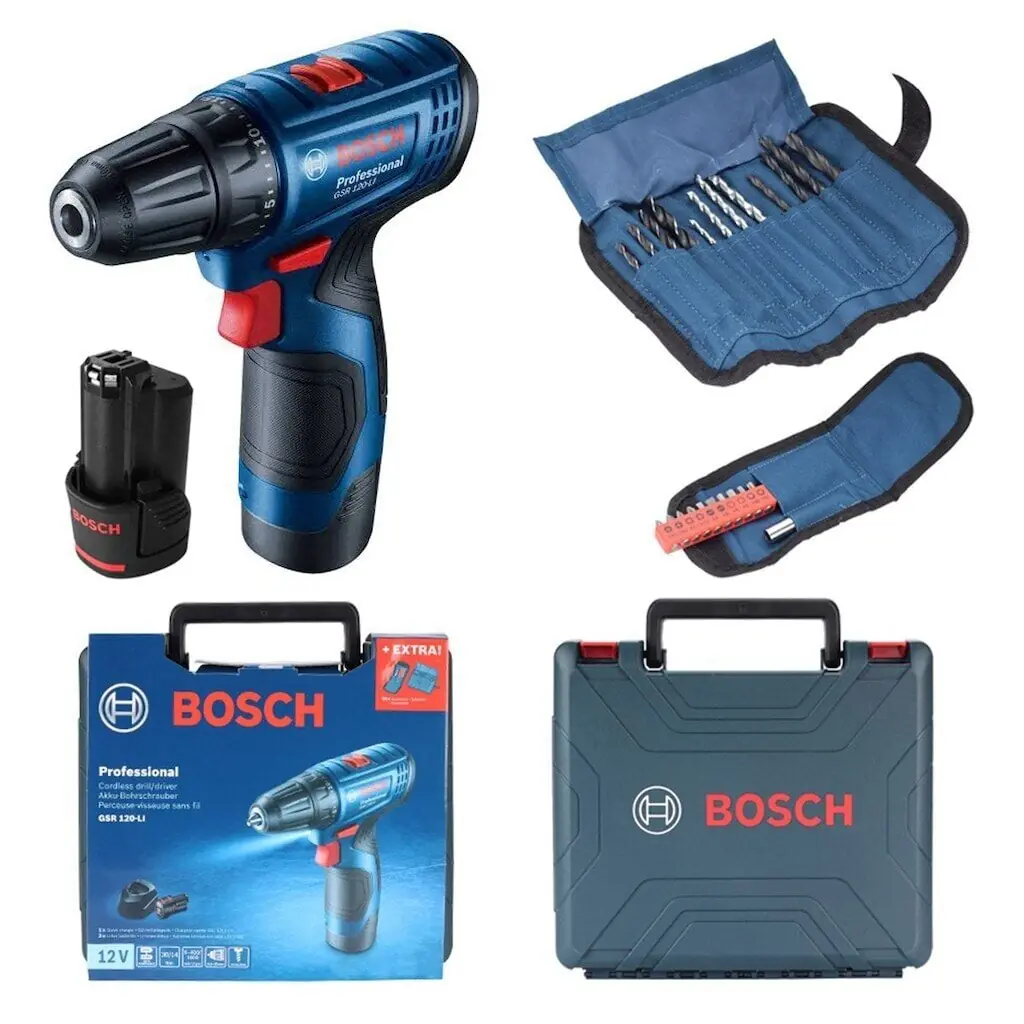 GSR 120-LI + 23 PARÇA VİDALAMA SETİ BOSCH 06019G8002