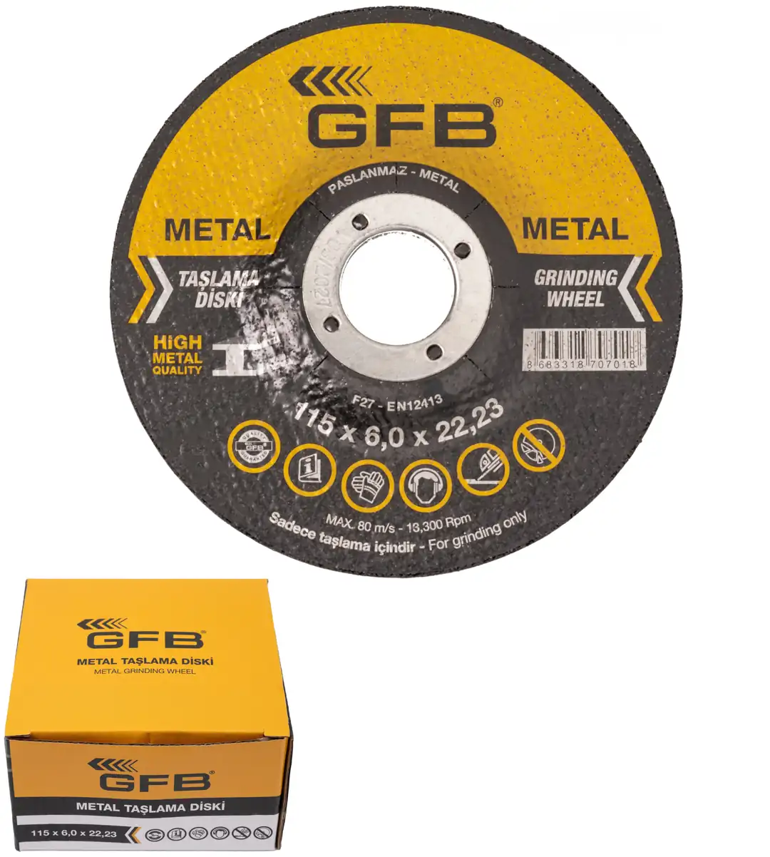 180X8X22 TAŞLAMA TAŞI GFB GFB2361