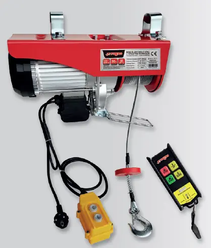 Rayno RYN11157 Uzaktan Kumandalı Elektrikli Mini Vinç 400 - 800 Kg (20 Metre, %100 Bakır Motor)