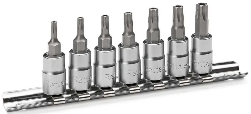 RTL0704 LOKMALI TORX 1/4-7 PÇ DELİKLİ 5 KÖŞE RETTA