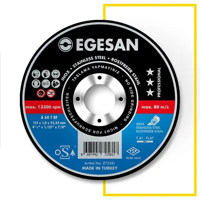 Egesan 115X1X22 Pro Serisi Inox İnce Kesme Taşı