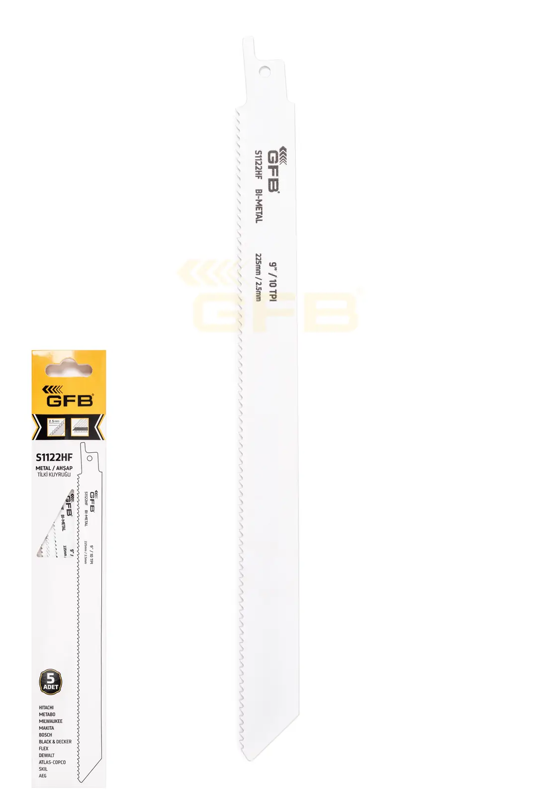 S1122HF 5Lİ PAKET METAL TİLKİ KUYRUĞU BIÇAĞI UZUN  GFB2280