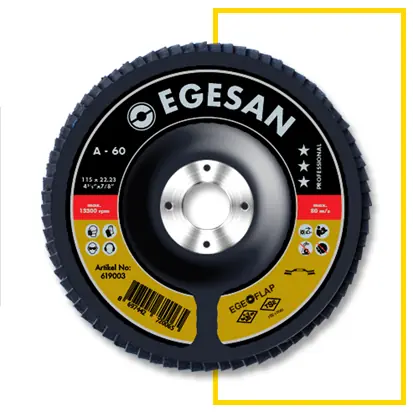 Egesan 115X22,23 AO 60 Kum Pro Serisi Ao Flap Disk 8681835900127