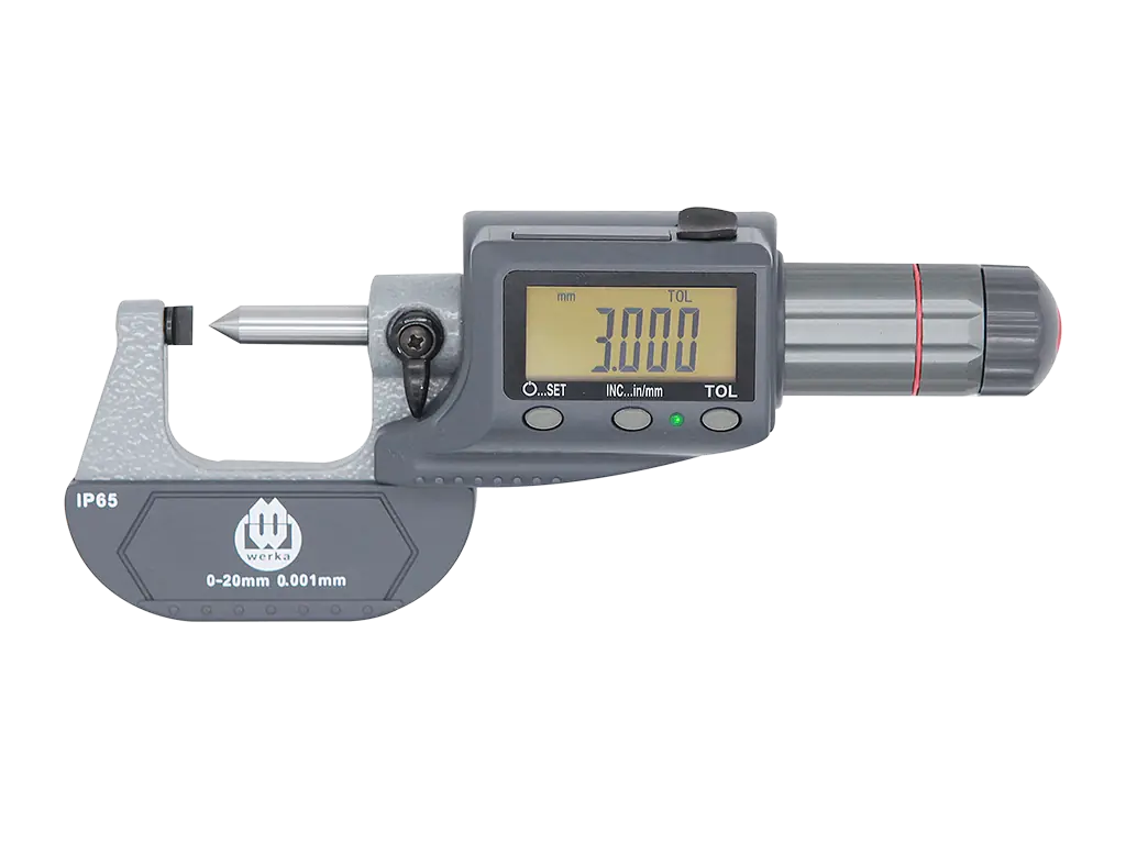 IP65 Nokta Uçlu Dijital Mikrometre 0-20x0.001mmWER