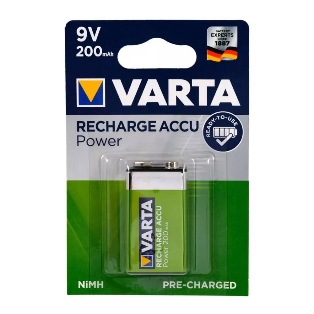 Varta 9 Volt Şarjlı Pil 200mAh 56722101401