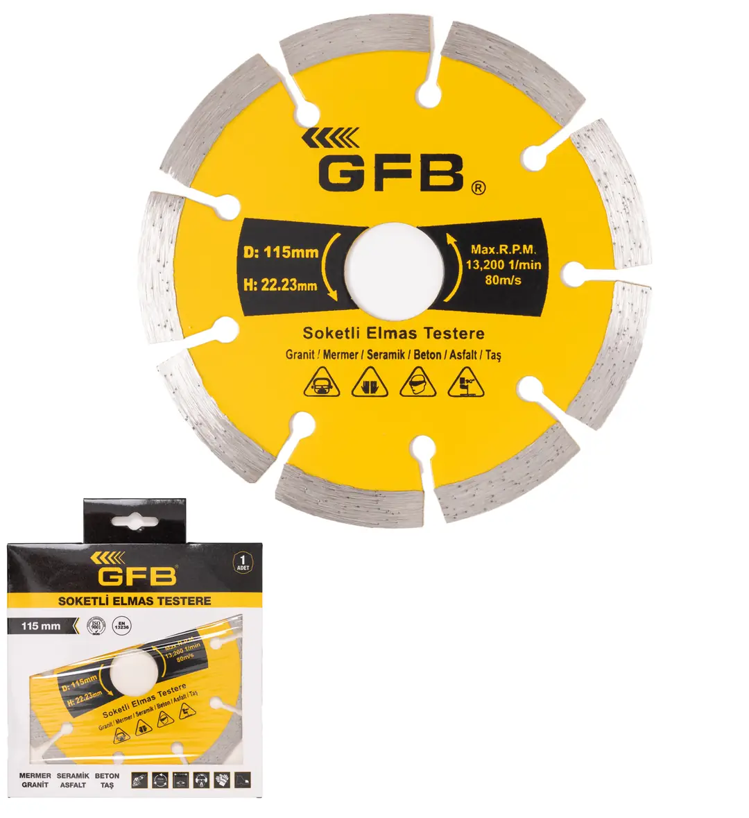 115--SOKETLİ  ELMAS BETON-MERMER KESİCİ - GFB GFB2388