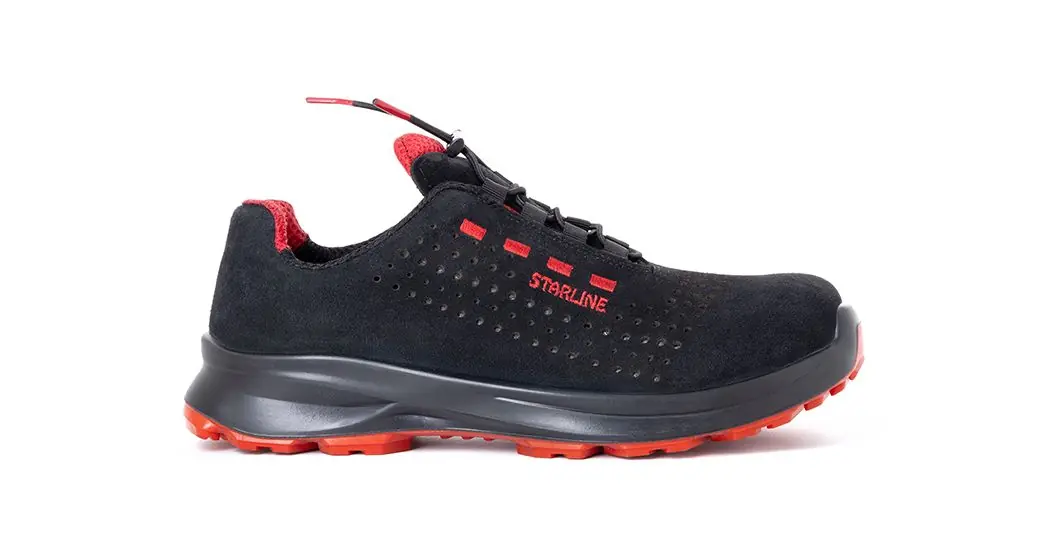 STL-9021-S1P AYAKKABI NO:45 SİYAH KIRMIZI STARLINE