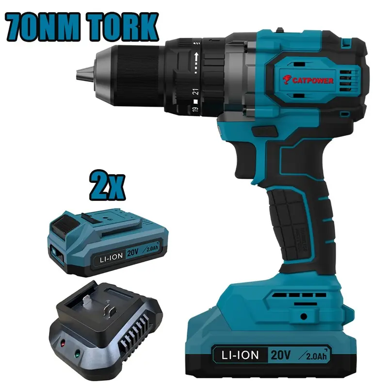 AKÜLÜ DARBELİ VİDALAMA Lİ-İON 70NM+2X4AH AKÜ+ŞARJ