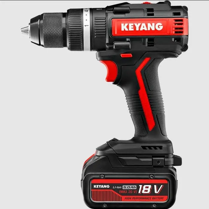 Keyang DD20BLA-70C 18V-5Ah Akülü Darbeli Delme Vidalama 2 Akü Şarj Cihazı