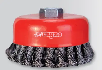 Rayno 75 Mm Burgulu Çanak Tel Fırça