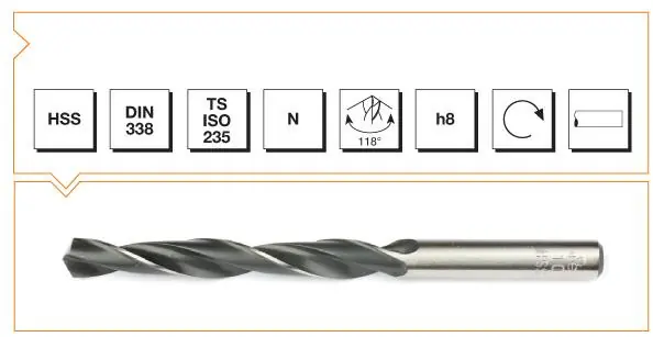 5.8MM MATKAP UCU HADDELİ DIN338 HSS MTE
