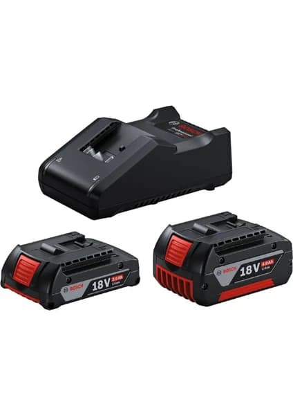 1X2.AH+1X4.0AH+GAL 18V-40 Akü Ve Şarj Aleti Seti BOSCH