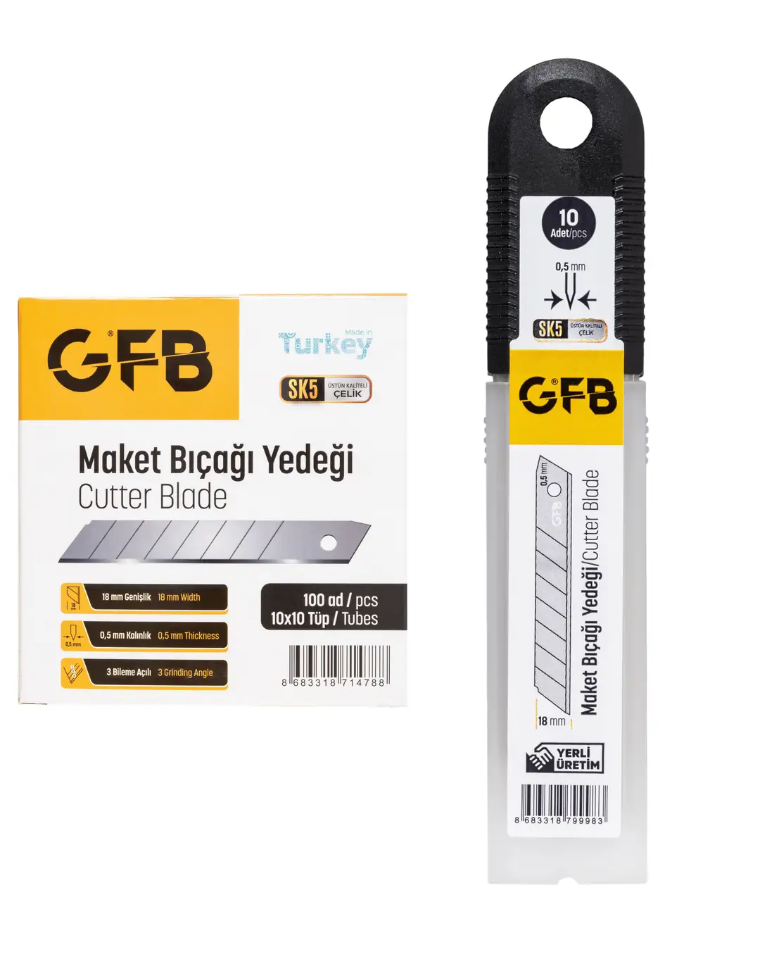 18X0.5 MM MAKET BIÇAĞI YEDEĞİ PRO GFB GFB4522