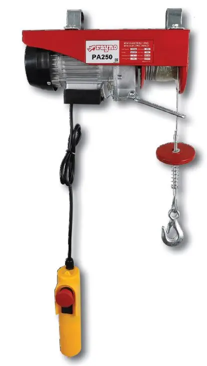 RAYNO ELEKTRİKLİ MİNİ VİNÇ 125-250KG 20M