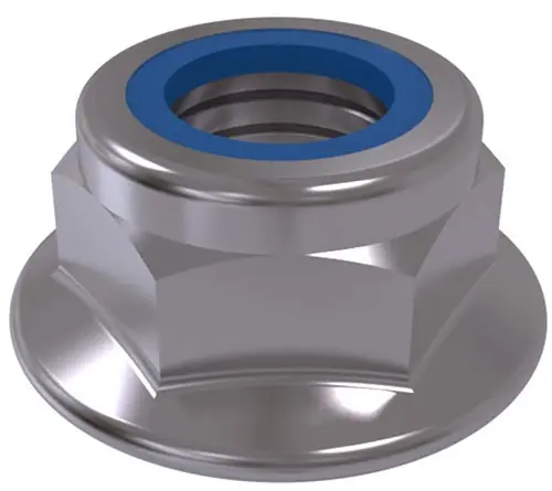 M4 INOX FLANŞLI FİBERLİ SOMUN DIN6926 A2-304