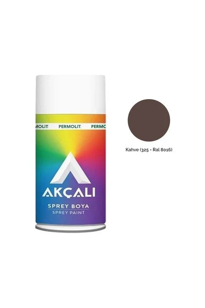 Akçalı Sprey Boya Kahverengi RAL 325 Akrilik Düz Renkli 400 ml