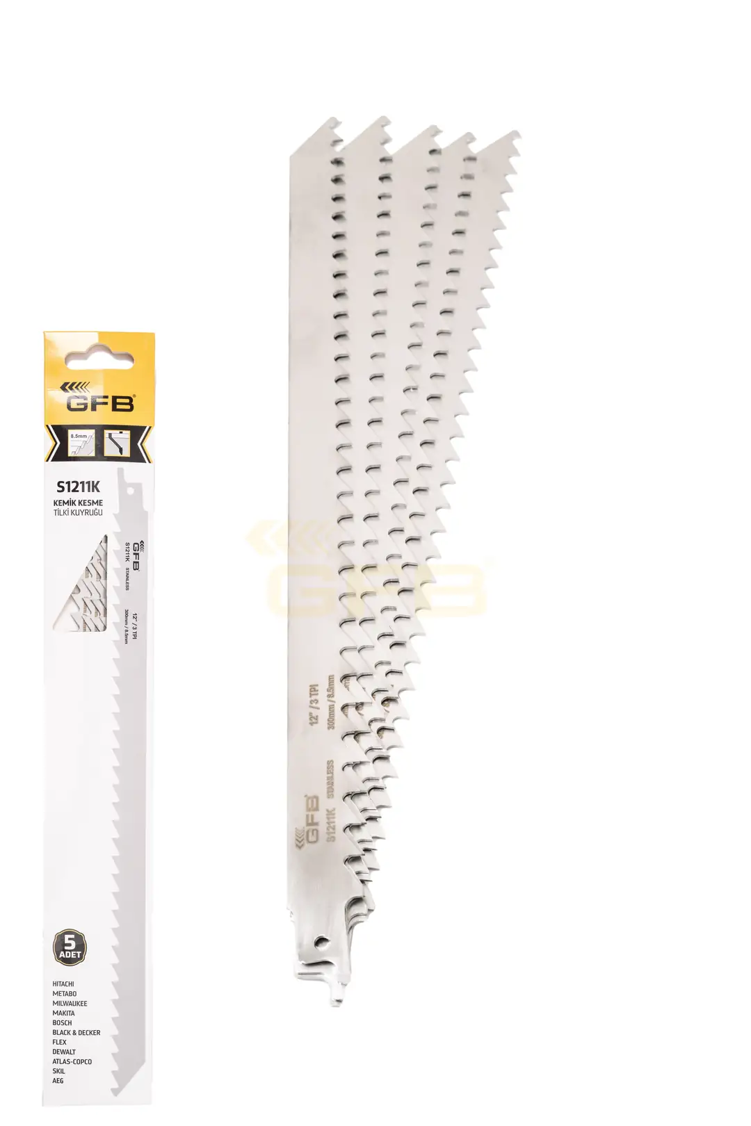 S1211K 5Lİ PAKET KEMİK BUZ KESME TİLKİ KUYRUĞU BIÇ GFB2282