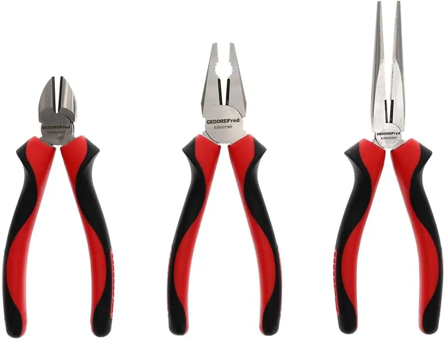 Gedore Red R28002003 Pense, Yan Keski ve Kargaburun Seti (3 Parça)