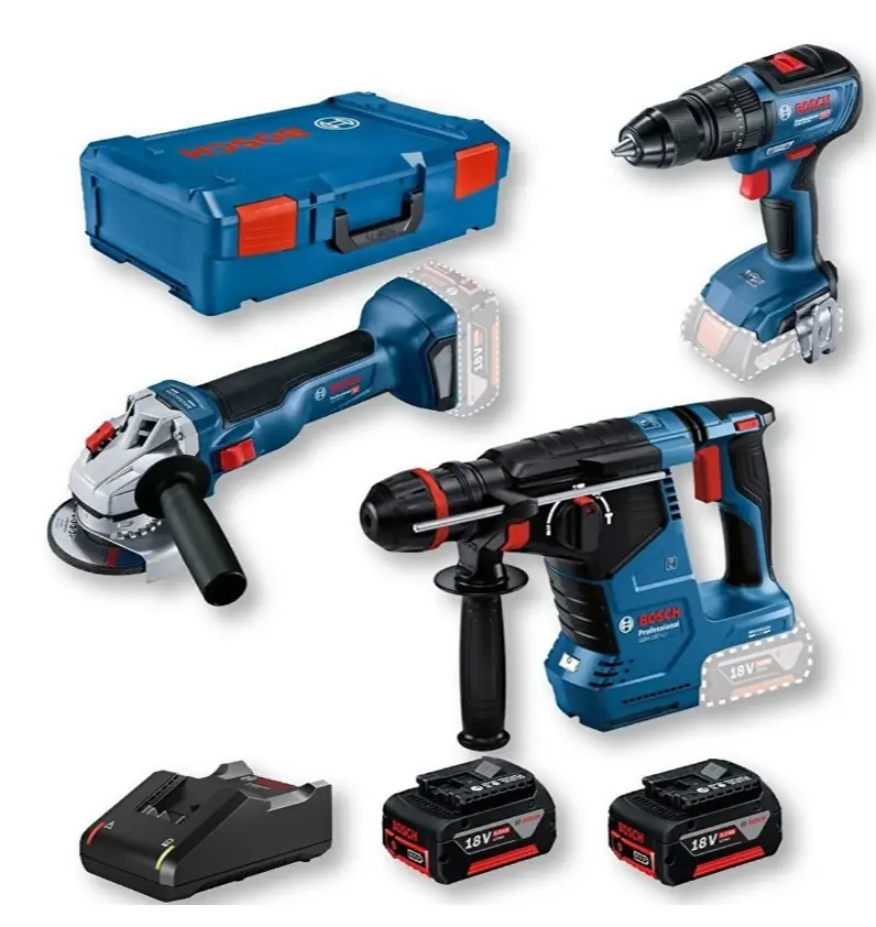 GBH 187-LI + GWS 18V-10 + GSR 18V-50, 2X5.0AH, GAL