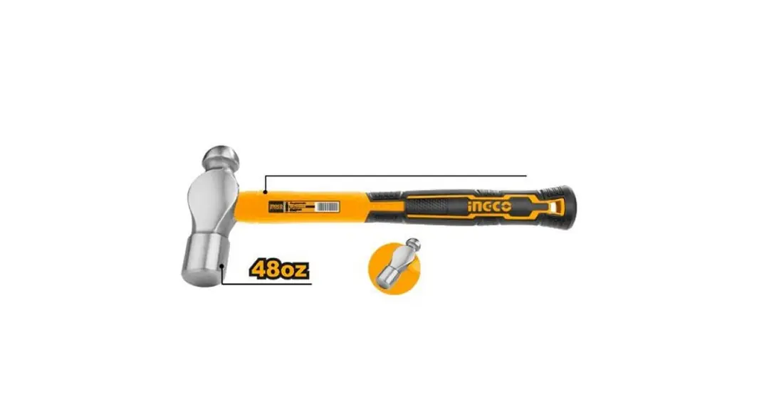 Fiberglass Saplı Balyoz 1300g INGCO ING-HBPH88048