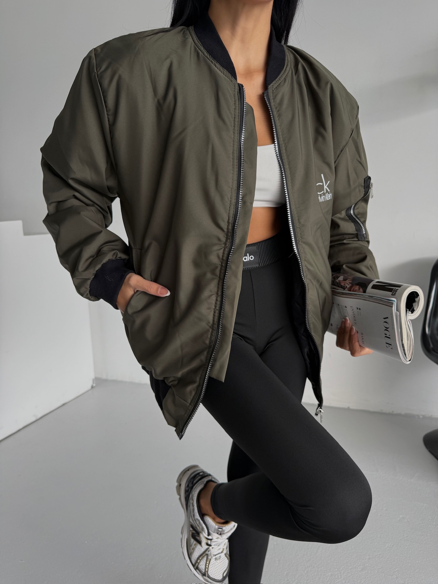 Ribanalı Bomber Ceket