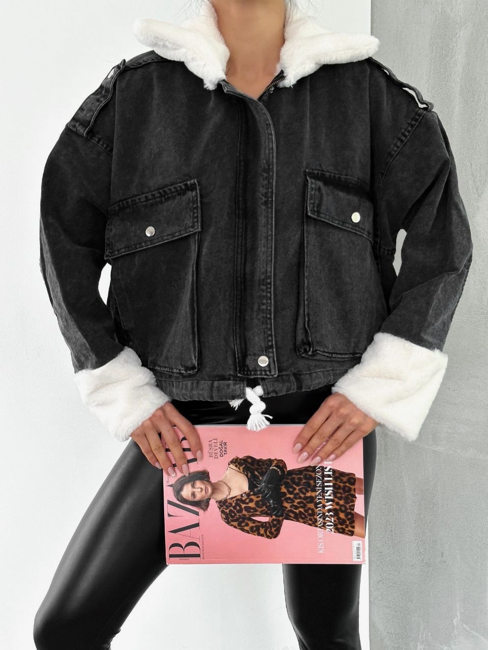 İçi Kürklü Denim Ceket