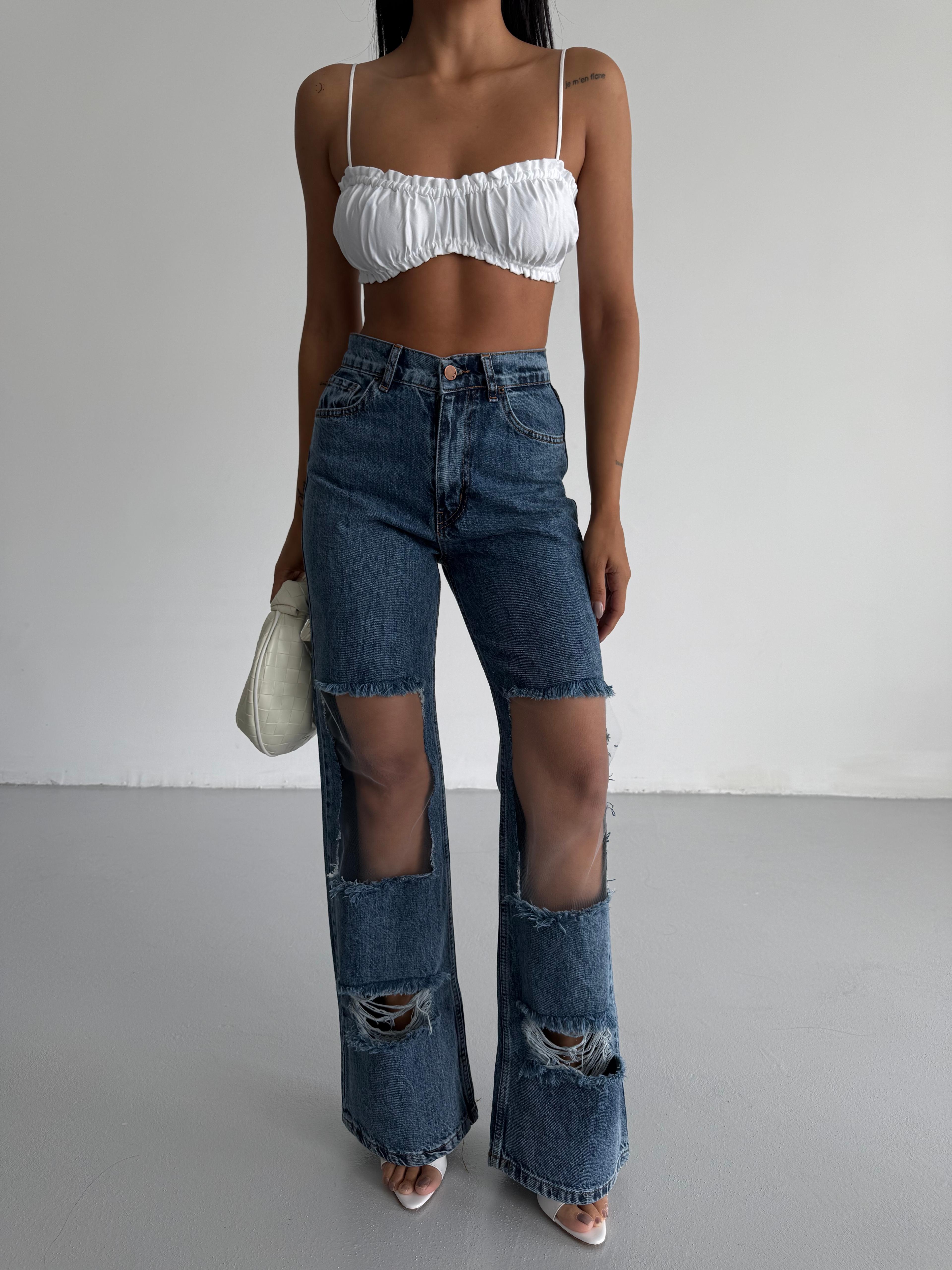 Tül Detay Jean