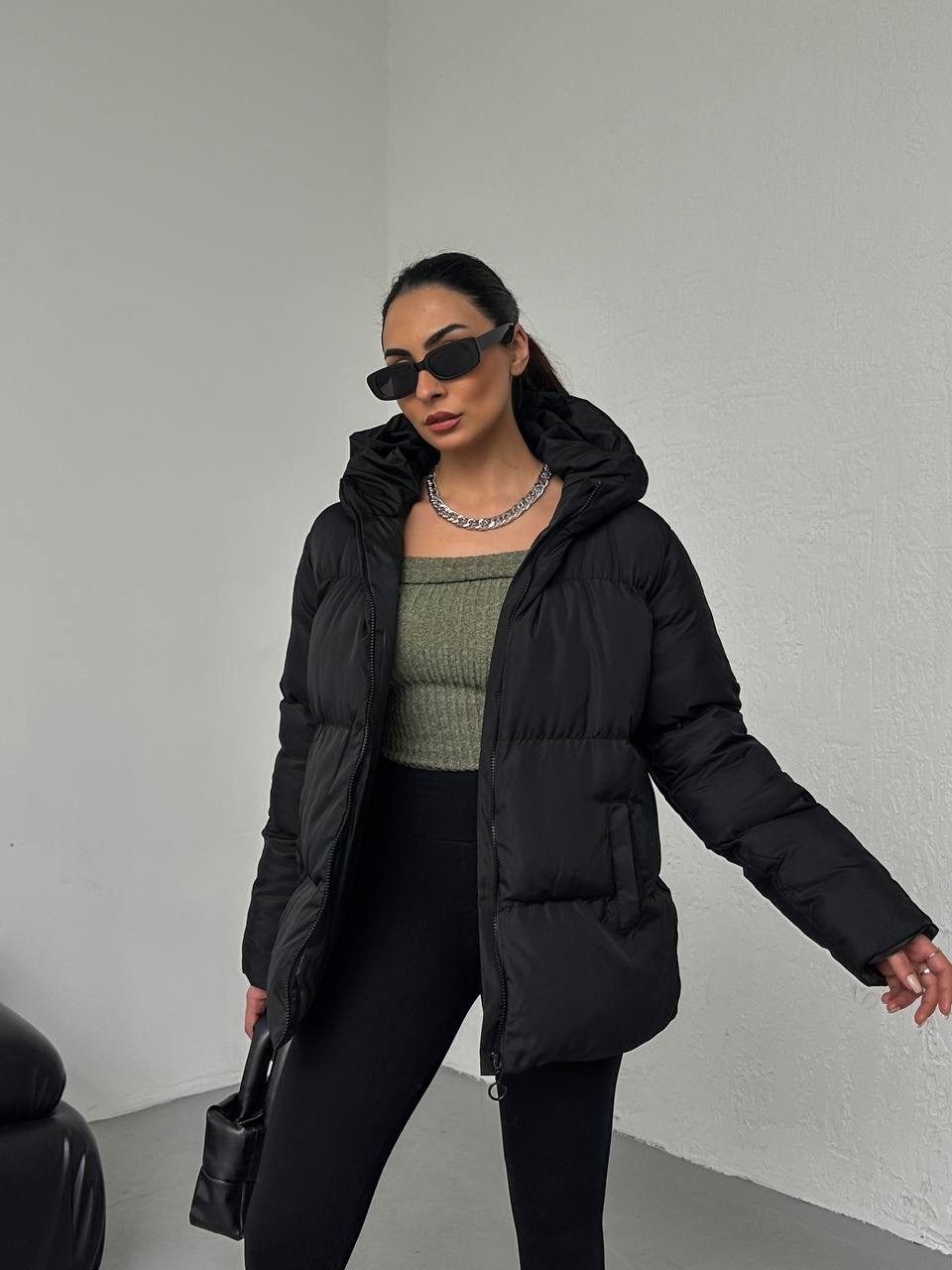 Unisex Puffer Coat With Hooded