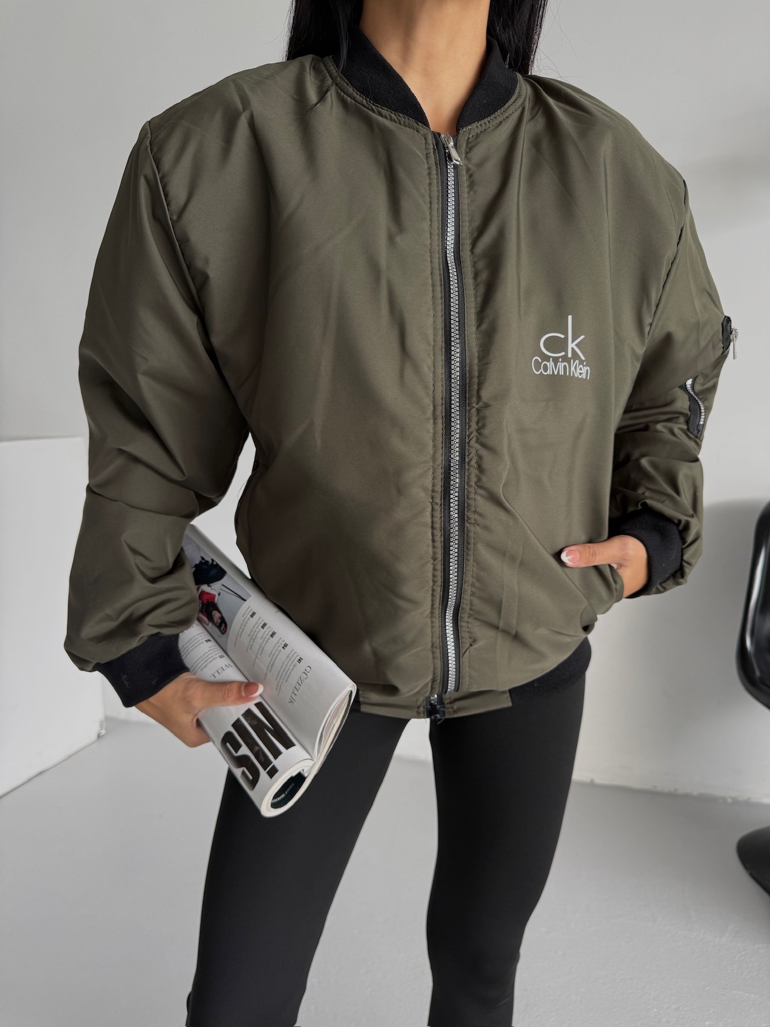 Ribanalı Bomber Ceket