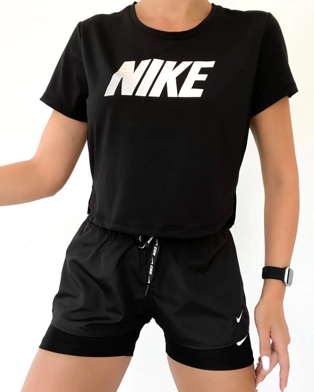 Reflektör Tshirt Tayt Şort Takım 