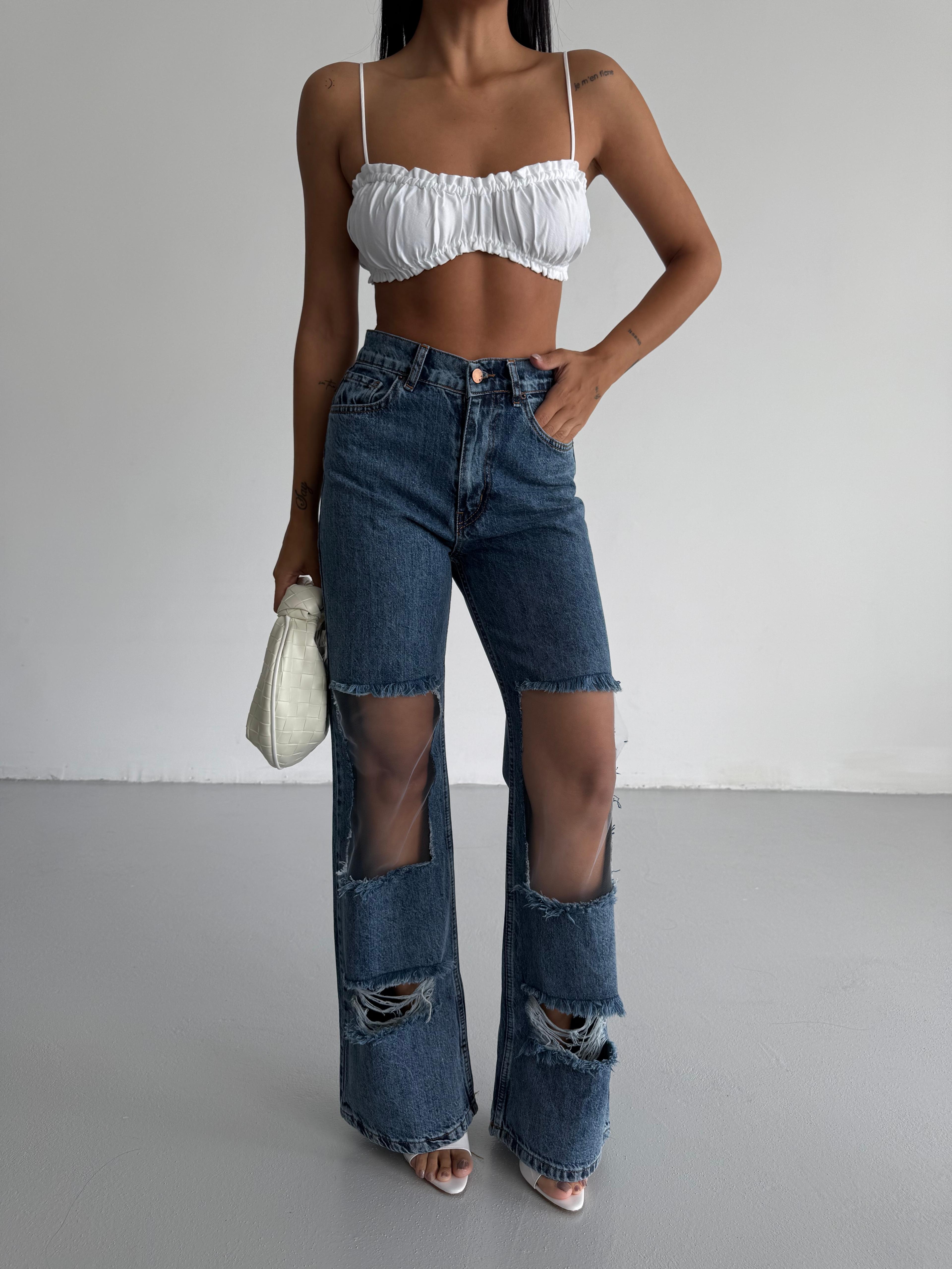 Tül Detay Jean