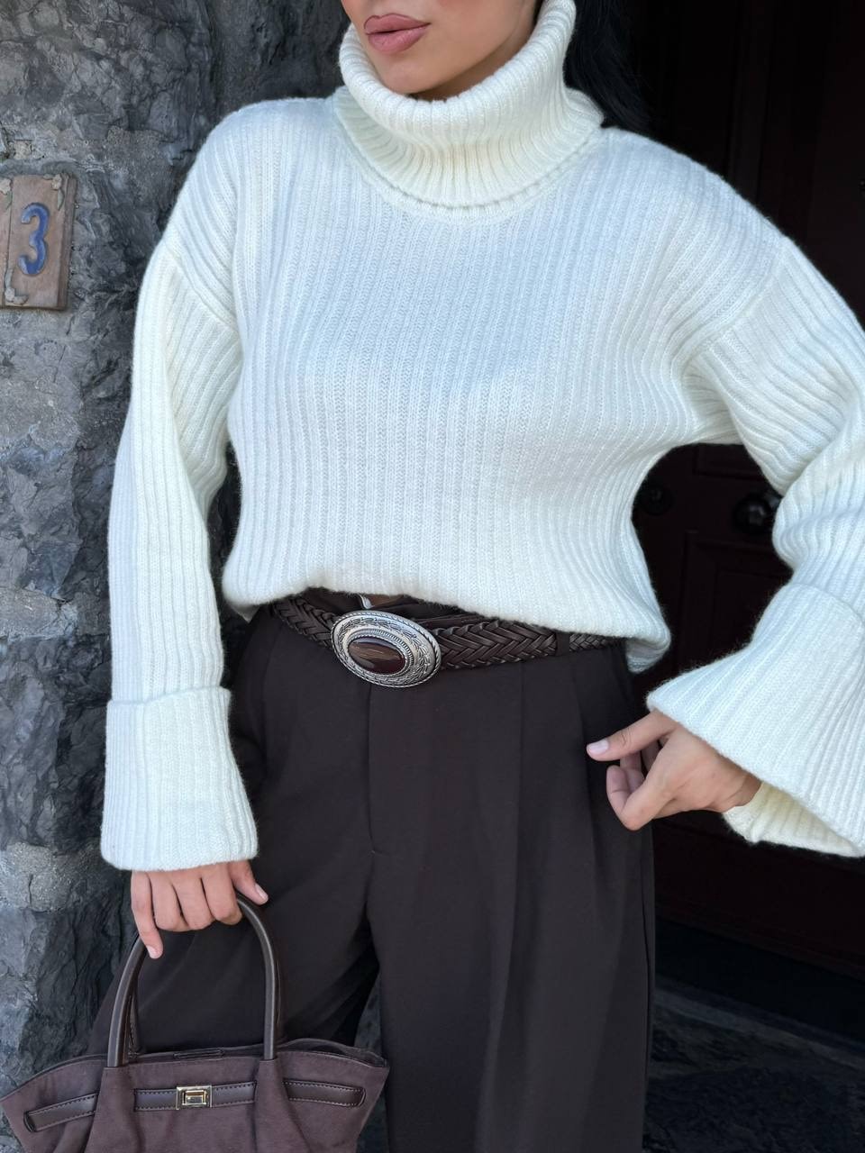 Boğazlı Triko Kazak