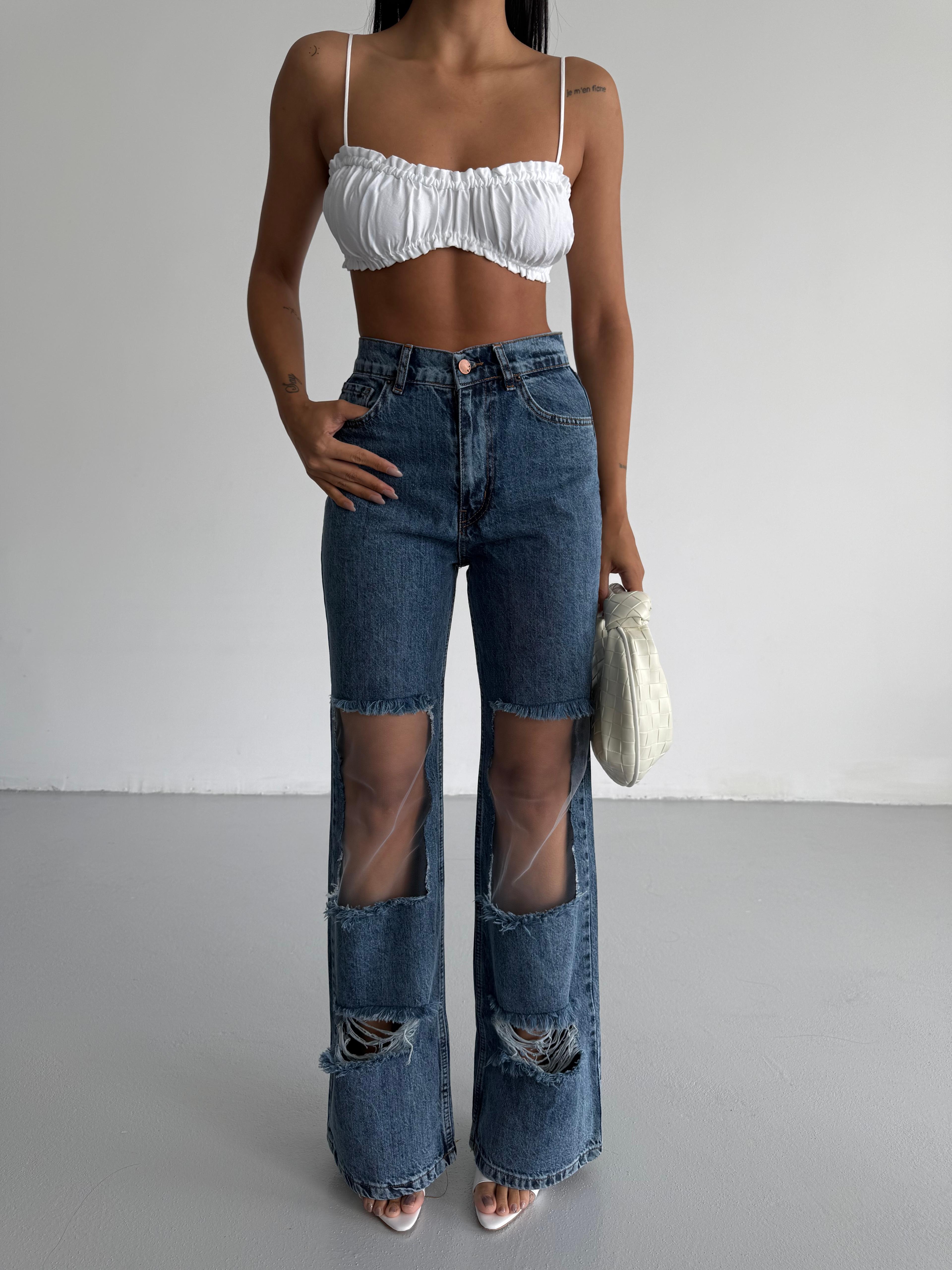 Tül Detay Jean