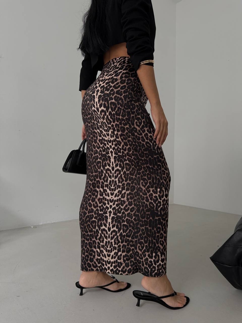 Leopar Midi Boy Etek