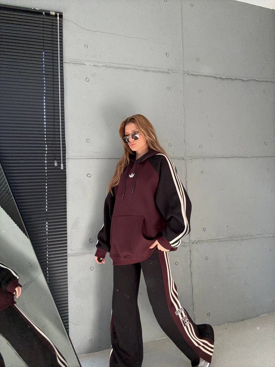 3 İplik Parçalı Oversize Eşofman Takım 