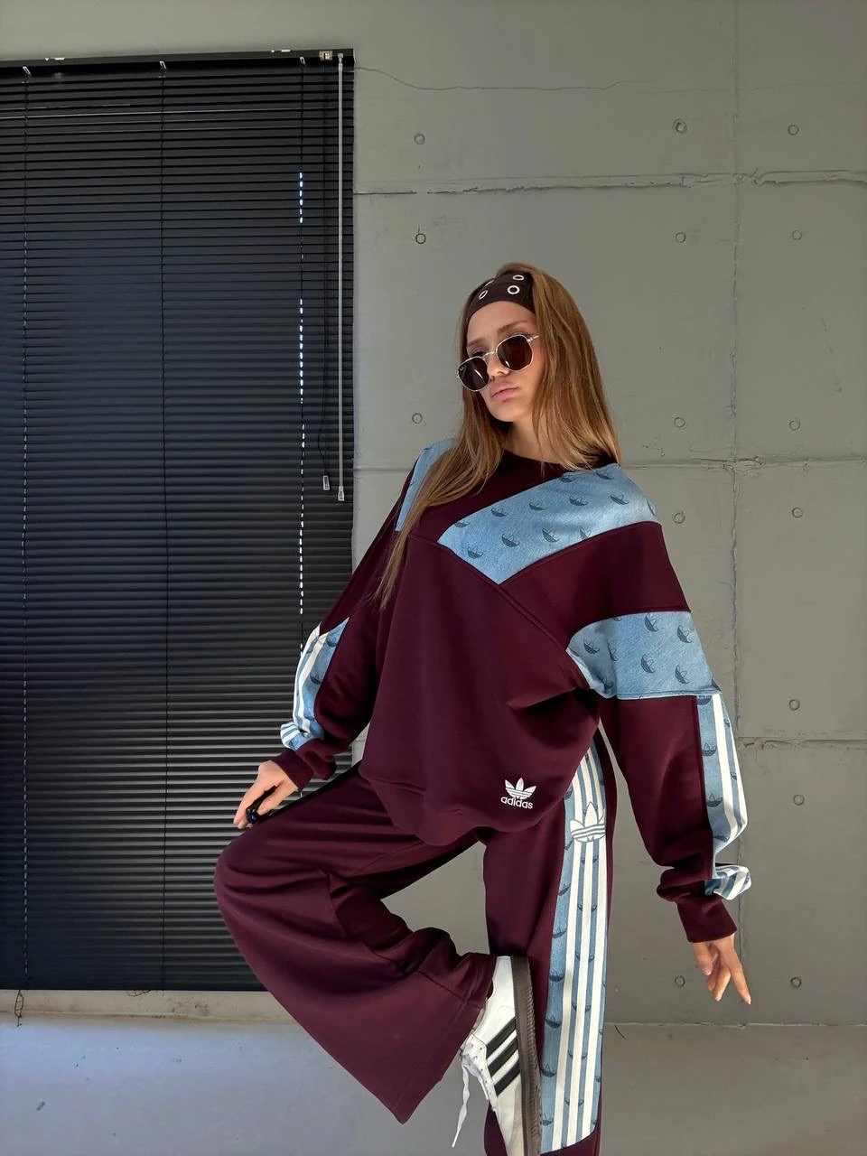 Ads Bordo Oversize Eşofman Takım 