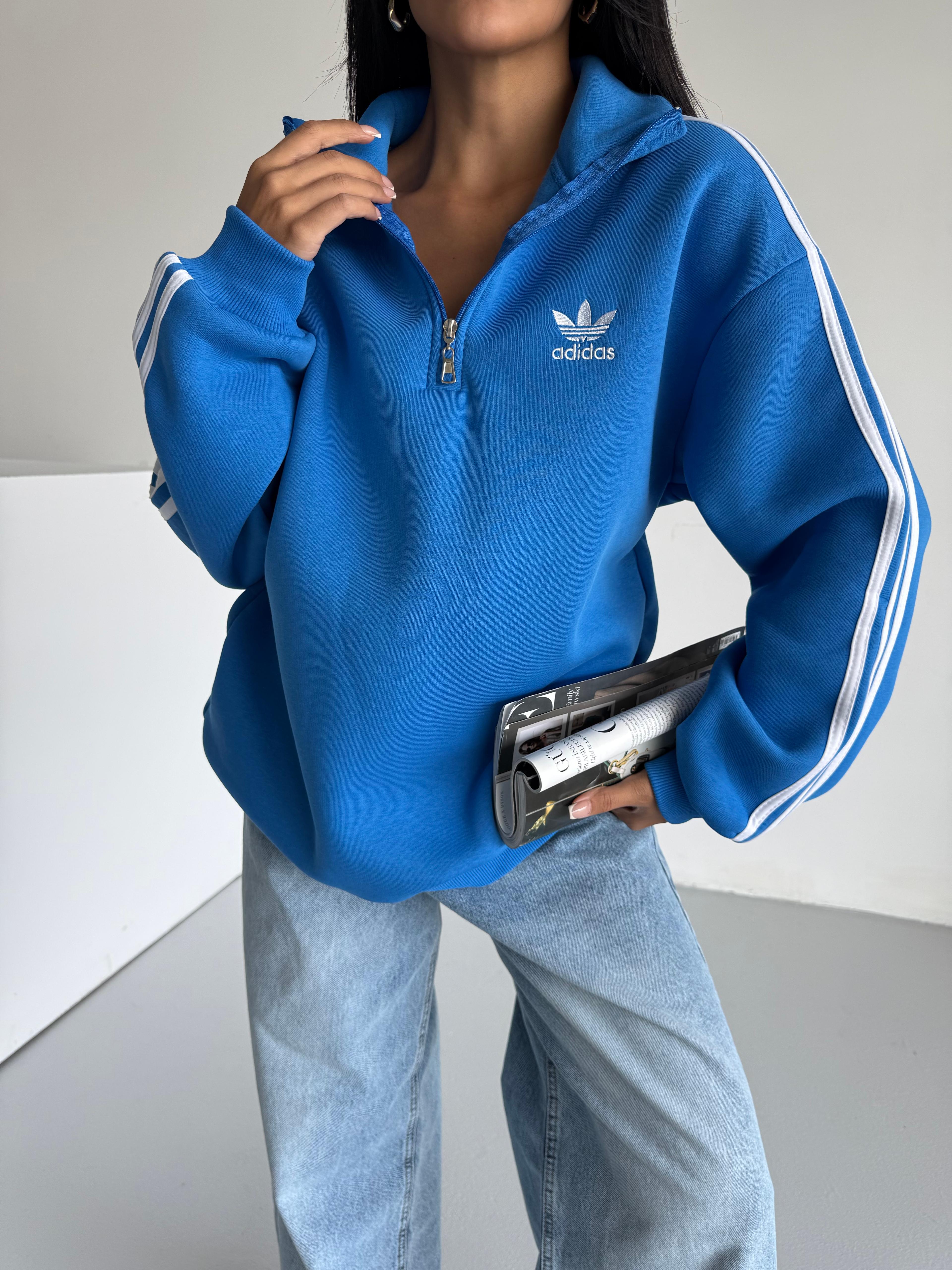 Saks Fermuarlı Sweatshirt