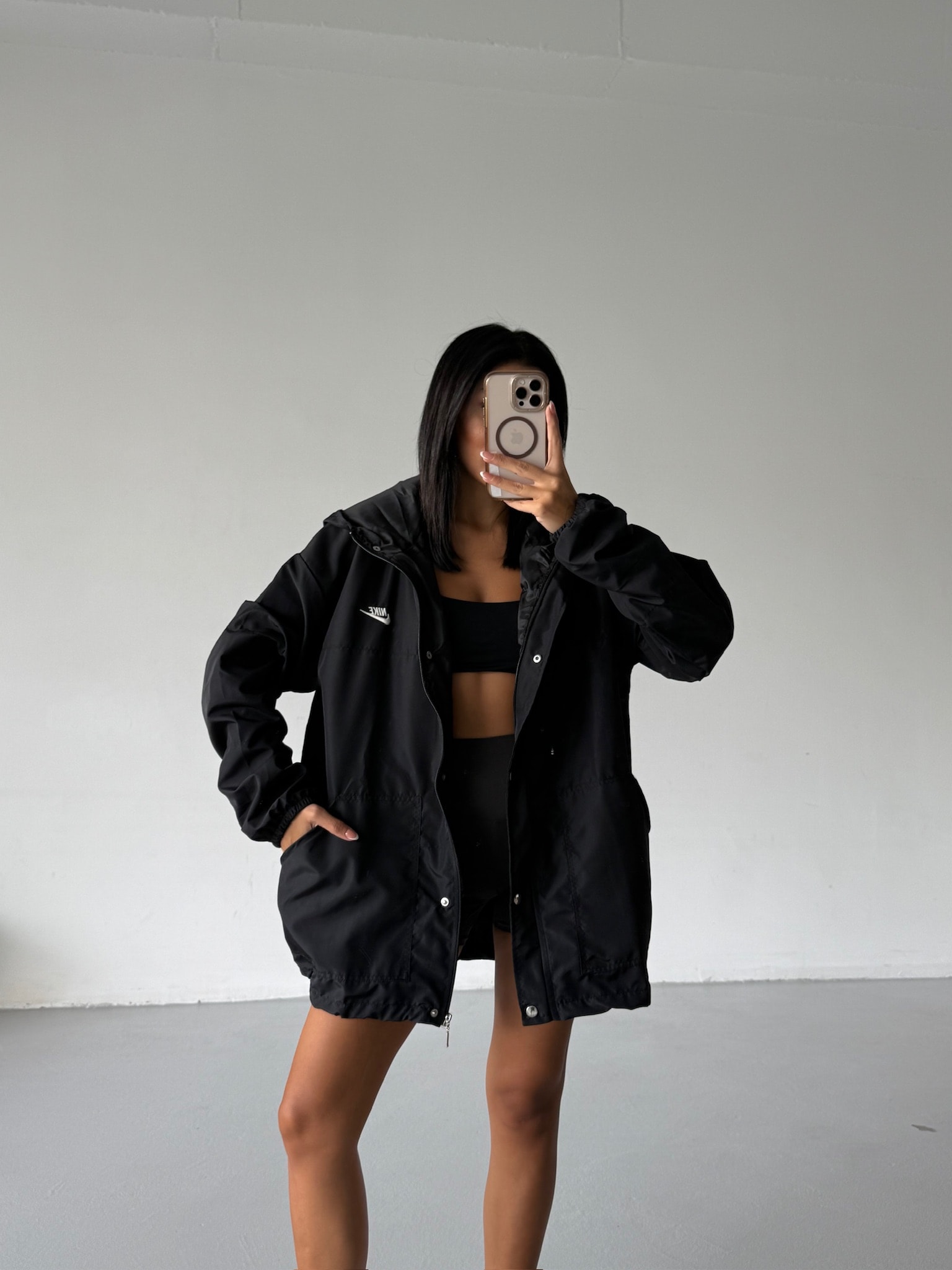 Niko Kapşonlu Oversize Yağmurluk