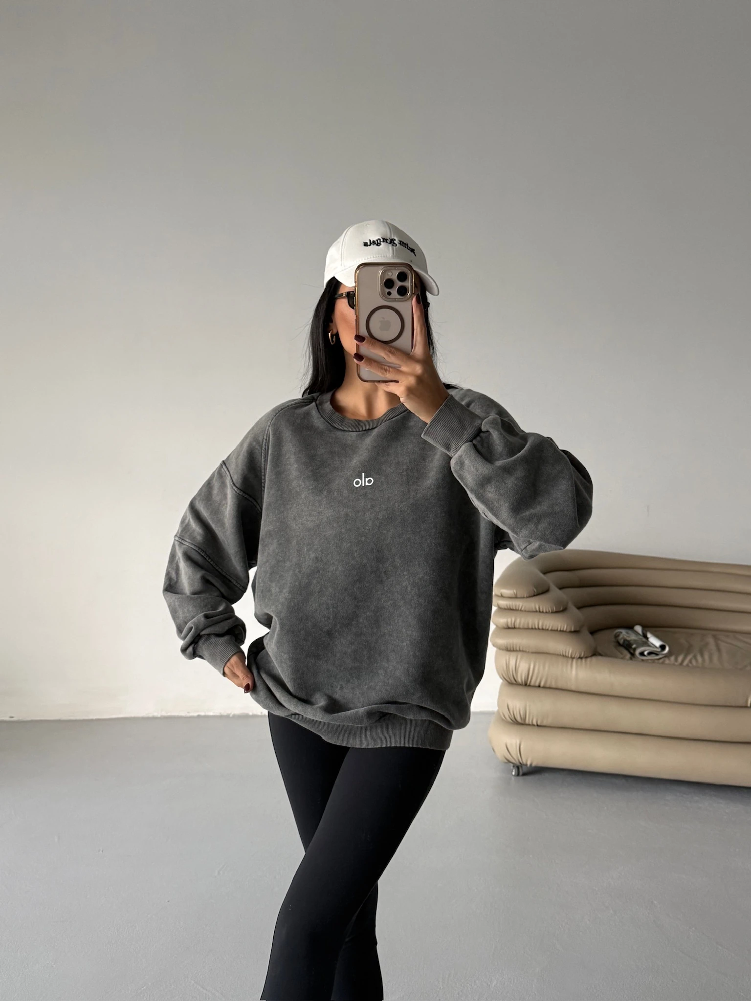 Yıkamalı Oversize Sweatshirt