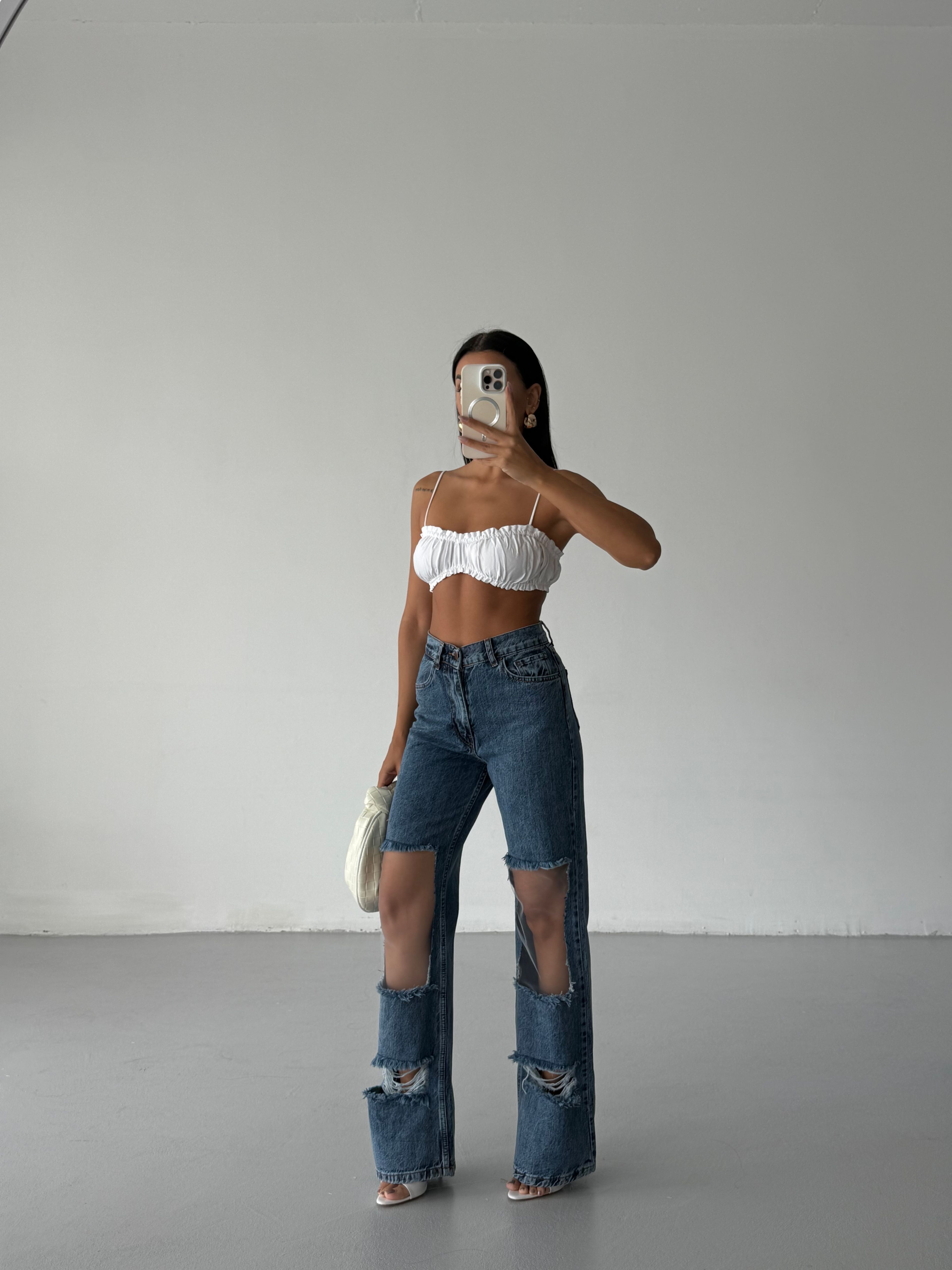 Tül Detay Jean